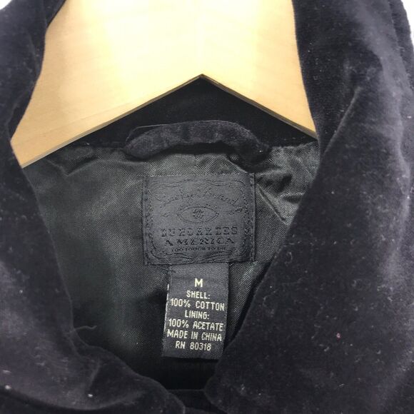 Lucky Brand Dungaree of America Black Velvet Jacket‎ Blazer Women's Medium - Picture 4 of 10